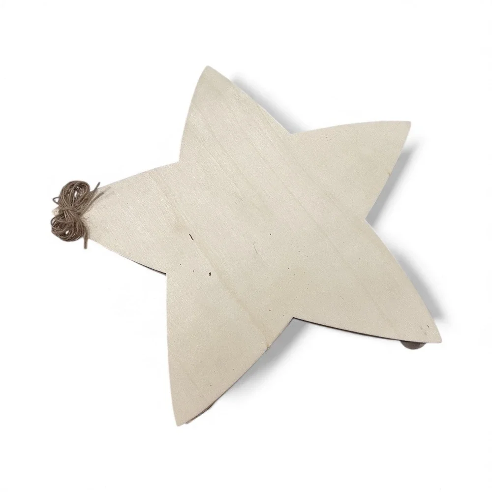 New Wooden Star TabletopTray Decor, 10‎ inches Width